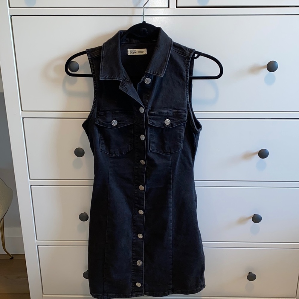 Dark grey jean dress from Zara